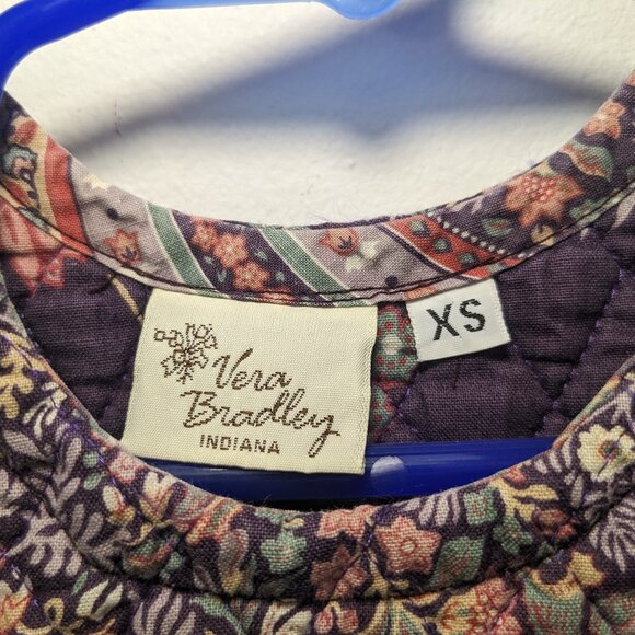 Vera Bradley Jumper Dress Floral Quilted Vintage Indiana Size Girls XS - Picture 3 of 9